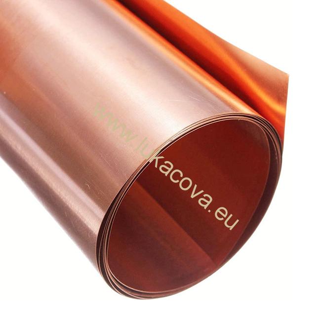 Měděný plech CU-ETP - síla 0,1mm, 2 varianty