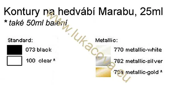 Kontura na hedvábí MARABU, 25ml