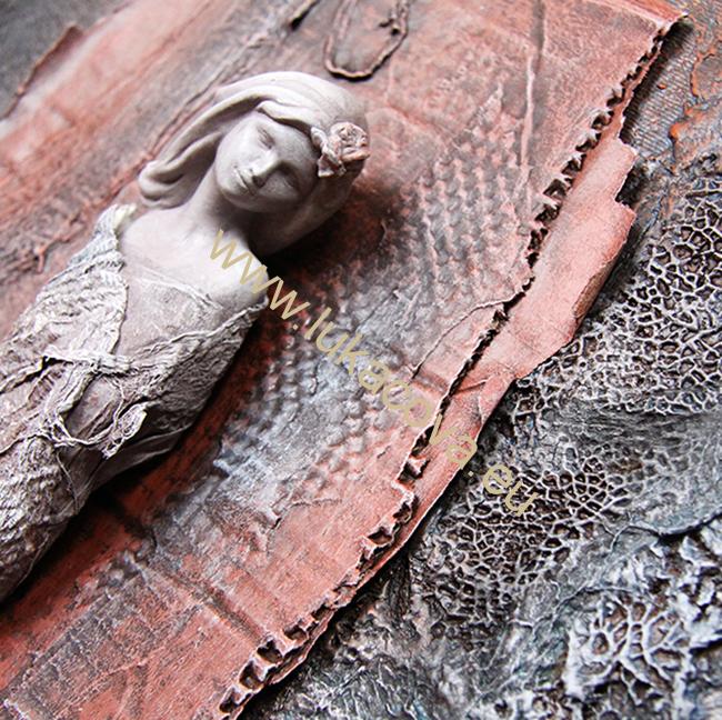 Sádrová hlava bysta ESTER, 8,5 x 6cm (0206)