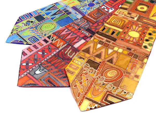 100% Hedvábná KRAVATA bílá, Habotai 8 (VO)