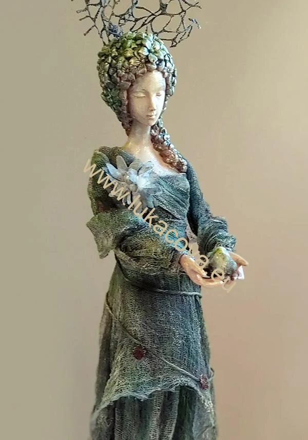 Sádrová hlava bysta FLORA, 12x6,5cm (4229)