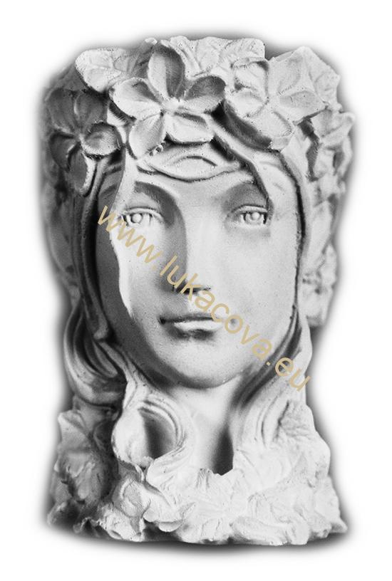 Sádrová hlava bysta LESANA, 10x6cm (4205)