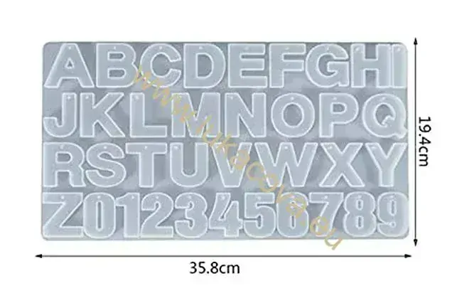 Silikonová forma - PÍSMENA S DÍRKAMI - Zrcadlová