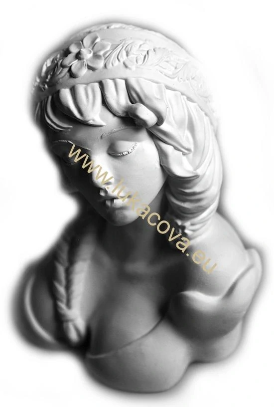 Sádrová hlava bysta BOHEMA, 9,5x8cm (4212)