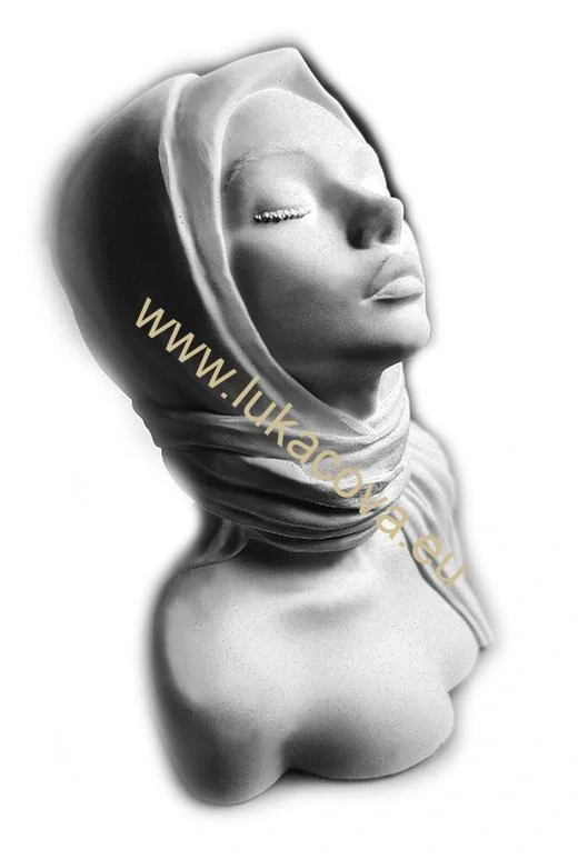 Sádrová hlava bysta LIZ, 10x8cm (4213)