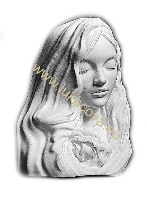 Sádrová hlava bysta MADONA, 10x8cm (4215)