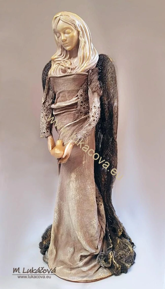 Sádrová hlava bysta MADONA, 10x8cm (4215)
