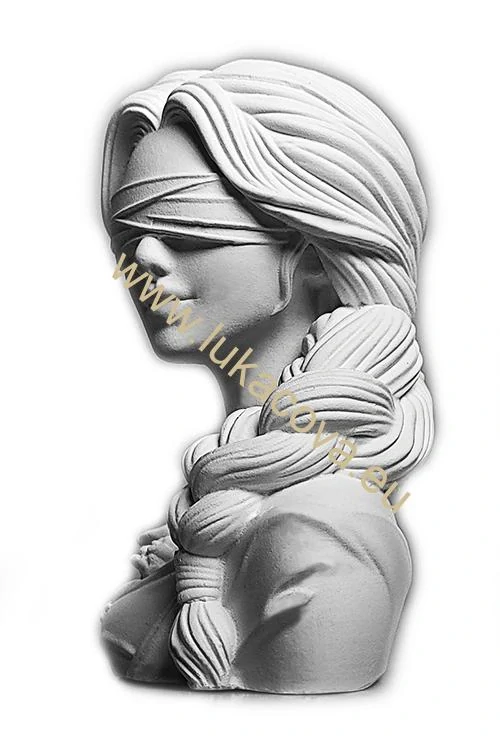 Sádrová hlava bysta VESNA, 9,5x7,5cm (4216)