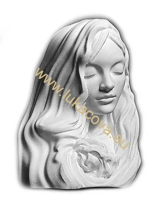 Sádrová hlava bysta MADONA, 10x8cm (4215)