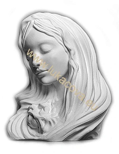 Sádrová hlava bysta MADONA, 10x8cm (4215)