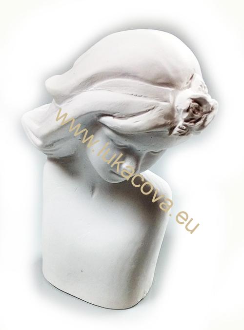 Sádrová hlava bysta ESTER, 8,5 x 6cm (0206)
