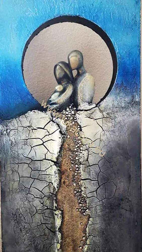 Sádrový odlitek bysta RODINA, 12,5 x 7 x 10cm (4130)