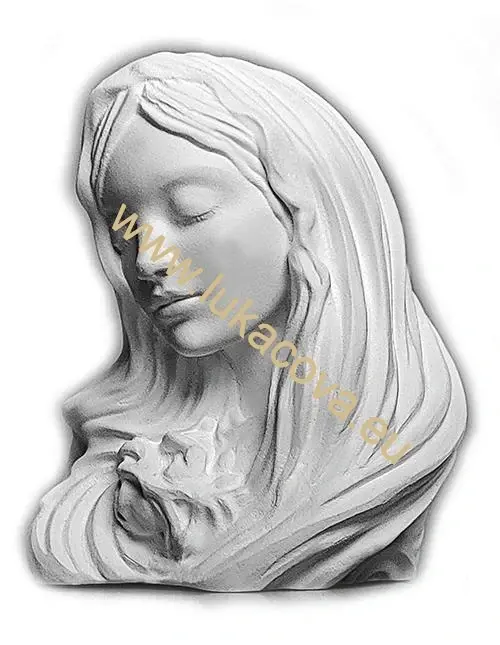 Sádrová hlava bysta MADONA, 10x8cm (4215)