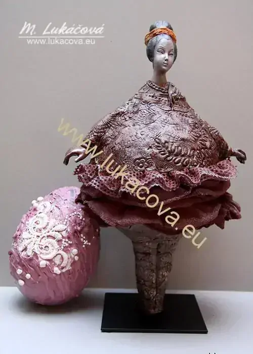 Sádrová hlava bysta GEJŠA, 11cm (0181)