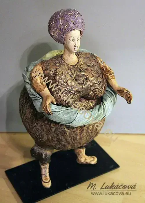 Sádrová hlava bysta GEJŠA, 11cm (0181)