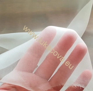 ROLE - 100% hedvábí metráž - ŠIFON 3,5 (Chiffon), různé šířky