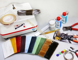 Tiffany vitráž - sada DELUXE (C) + bruska Kristall 1S