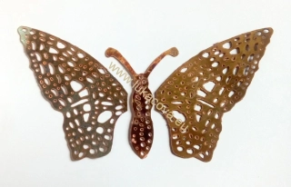 Mosazný výsek MOTÝL s tělíčkem pro vitráž