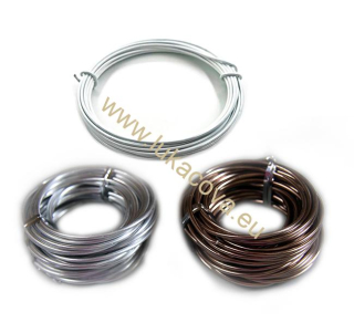 Hliníkový drát kulatý, 2mm - 5m (42g), 3 barvy