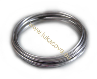 Hliníkový drát kulatý, 3mm - návin 2m, stříbrný (37g)