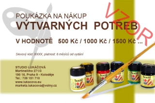 POUKÁZKA na nákup výtvarných potřeb