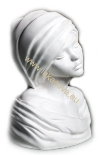 Sádrová hlava bysta AURA, 10x8cm (4211)